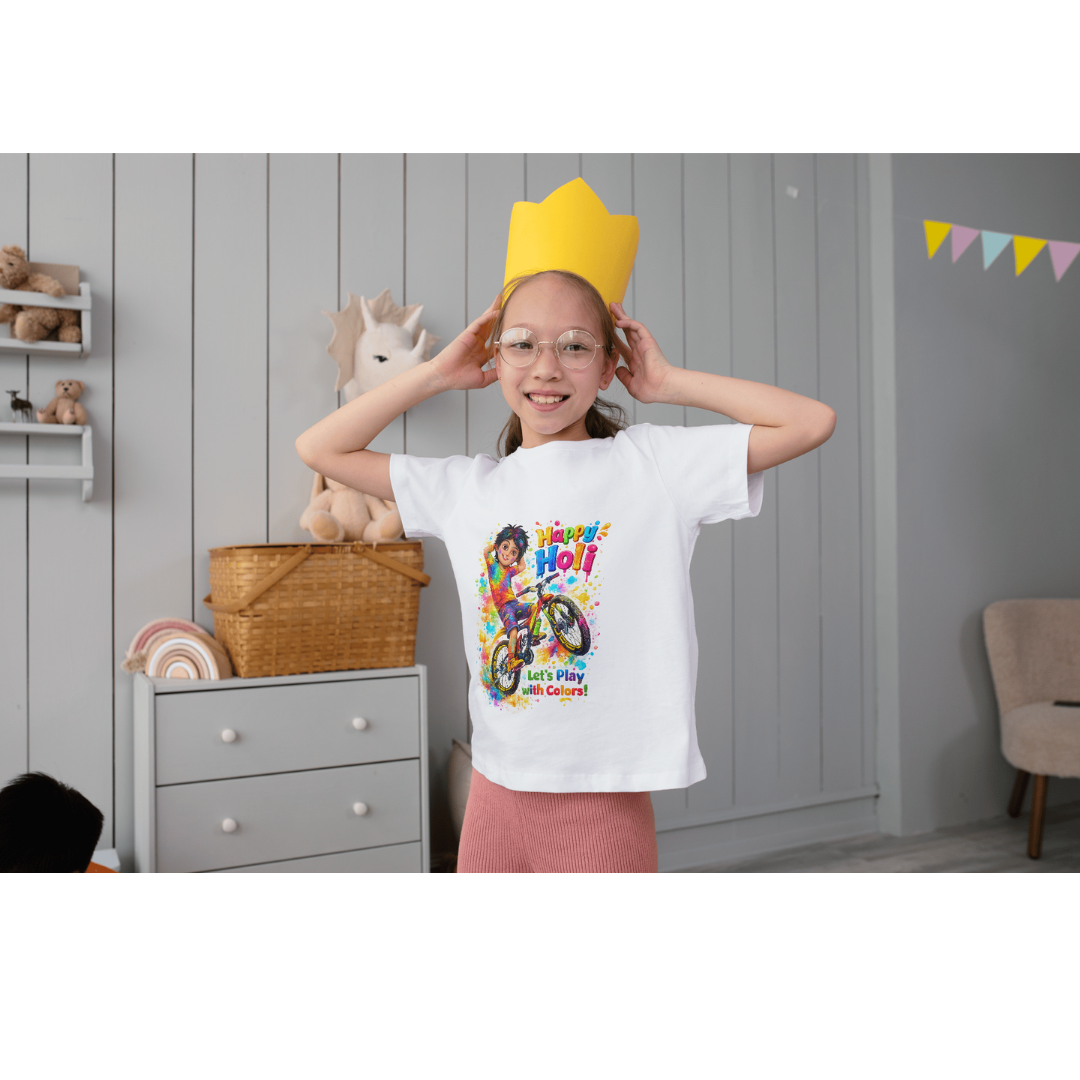 Happy Holi – Kids Shiva Cartoon T-Shirt